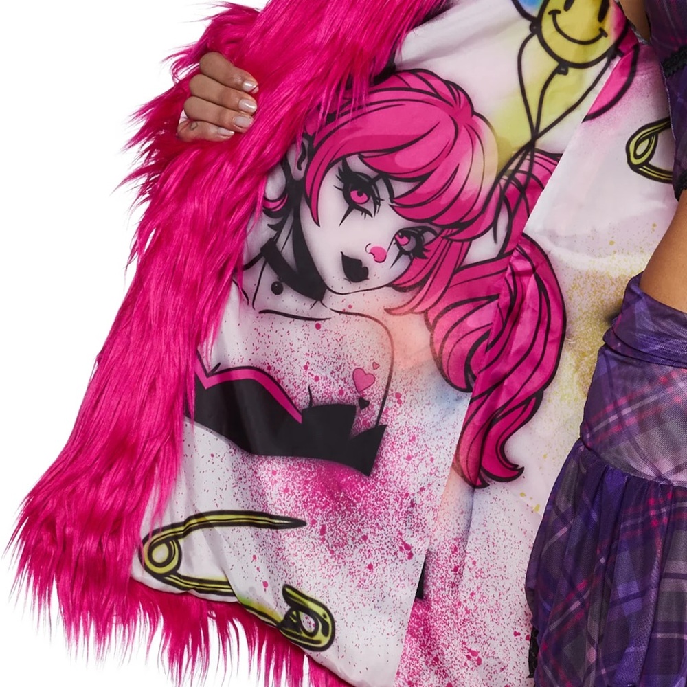 Current Mood Hot Pink Faux Fur Coat - Picture 4 of 7